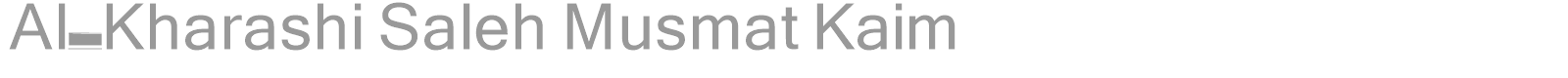 Al-Kharashi Saleh Musmat Kaim font preview